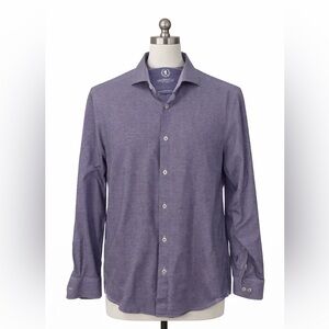 BUGatchi LS Button Down purple and black houndstooth shirt SZ 16/40​​​​​